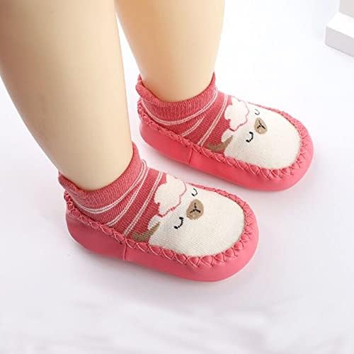 FedMois 3 Pairs Baby Boys Girls Non-Skid Indoor Slipper Shoes Socks