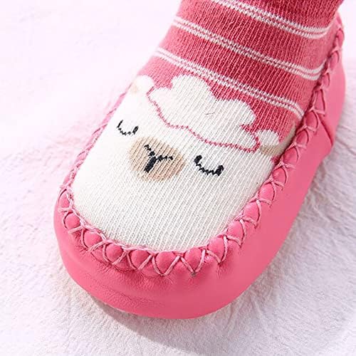 FedMois 3 Pairs Baby Boys Girls Non-Skid Indoor Slipper Shoes Socks