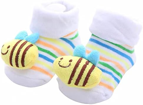 FedMois 6 Pairs Baby 3D Cartoon Anti-Skid Booties Socks Slippers Shoes