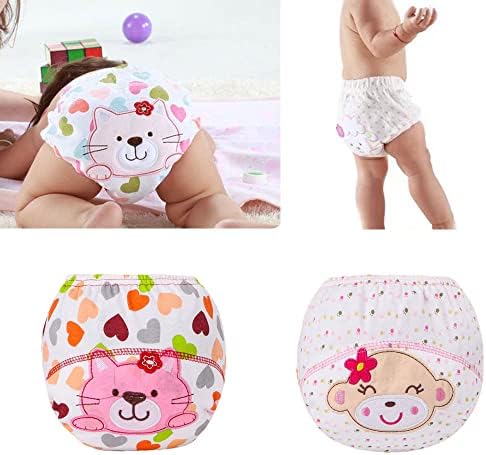 FedMois Baby Potty Training Pants Boys Girls Training Underwear Reusable (6 Pack)