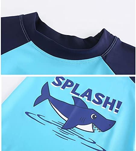 FedMois Boy Swim Set 3 Pieces Set Swim Shirt + Swimming Shorts + Swimming Cap