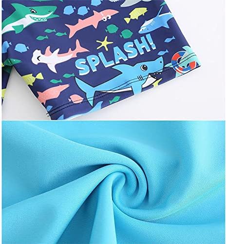 FedMois Boy Swim Set 3 Pieces Set Swim Shirt + Swimming Shorts + Swimming Cap