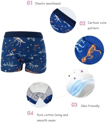 FedMois Boys Knickers Cotton Boxer Briefs Underpants Underwear 3-11 Years (Pack Of 8)