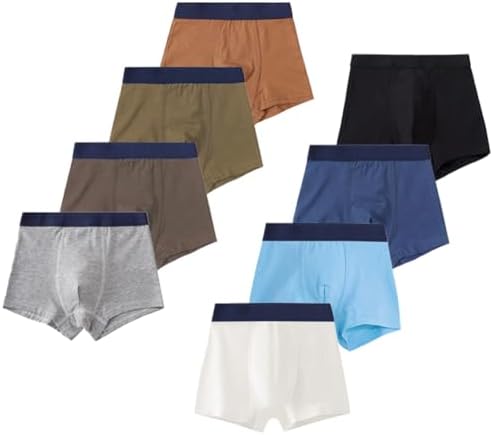 FedMois Boys Knickers Cotton Boxer Briefs Underpants Underwear (Pack Of 8)