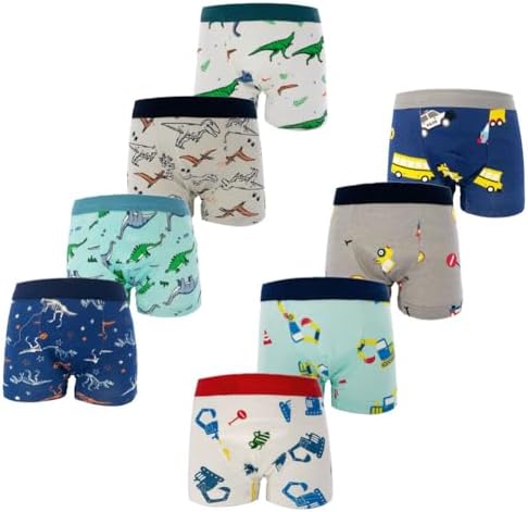 FedMois Boys Knickers Cotton Boxer Briefs Underpants Underwear 3-11 Years (Pack Of 8)