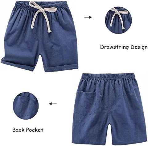 FedMois Boys' Summer Shorts Cotton Pack Of 4