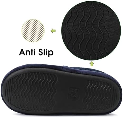 Festooning Kids Boys Comfy Warm Indoor House Slippers Fleece Memory Foam Shoes