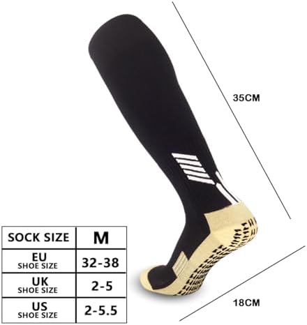 FIBOGOUP 2 Pairs Of Grip Socks Football Football Socks For Adults And Kids Universal Size Flexible Breathable Sports Socks