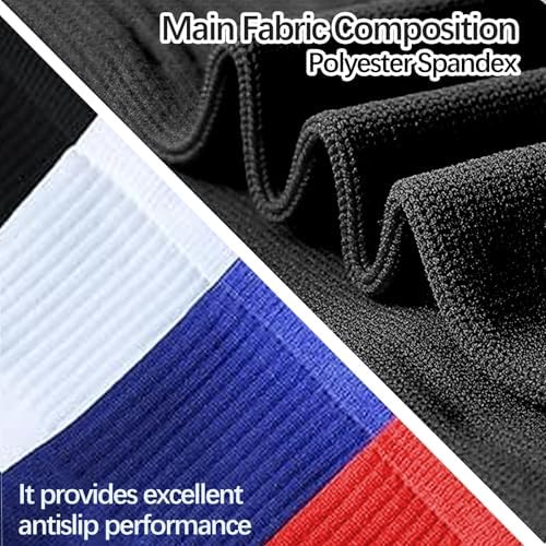Fjquamitix 4 Pairs Football Socks For Kids Knee High Breathable Non-Slip Rugby Soccer Sports Socks For Boys 9-12 Years Old