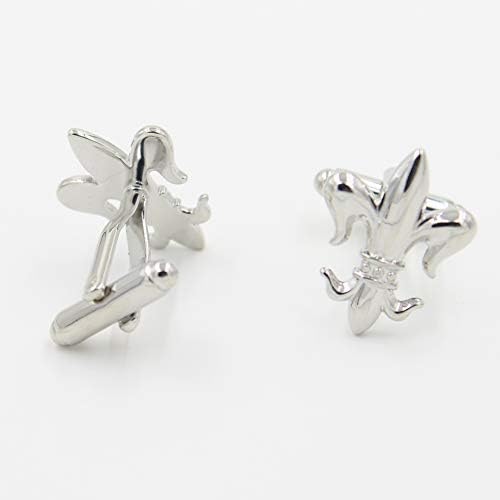 Fleur De Lis Pair Cufflinks (Silver)