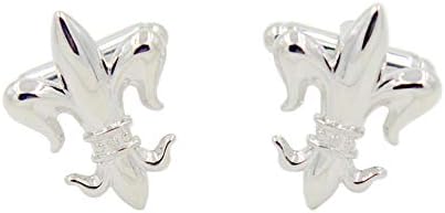 Fleur De Lis Pair Cufflinks (Silver)