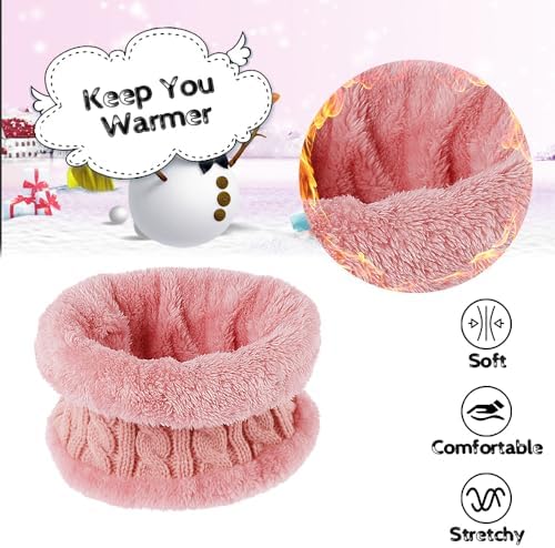 Flintronic 3PCS Kids Winter Beanie Hat Scarf Gloves Set 3 In 1 Knit Warm Toddler Winter Cap Gloves Neck Warmer Winter Thick Warm Accessories Sets For Boys Girls Of 1-5 Years