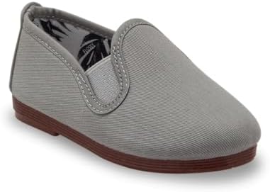 Flossy Style Kids Grey Pamplona Slip On Plimsoll
