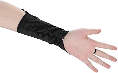 Flower Girls Long Satin Lace Fingerless Gloves With Sequins Beads For Communion Princess Wedding Bridesmaid - Child Fancy Costume Dress Elbow Length Gloves For 8-15 Years Old