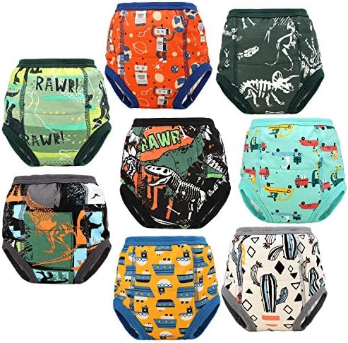 FLYISH DIRECT Potty Training Pants for Boys Potty Training Underwear Potty Training Pants Toddler Reusable Training Pants 8 Packs 3 Years