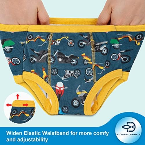 FLYISH DIRECT Potty Training Pants Toddler Training Pants Absorbent Car Training Pants For Boys 100% Cotton 6 Packs 3T