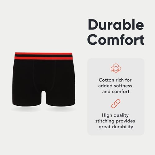 FM London 8-Pack Boys Boxers With Elastic Waistband - Comfort Fit Kids Hipster Boxer Shorts In A Cotton Rich Boys' Underwear With Durable Construction - Super Soft