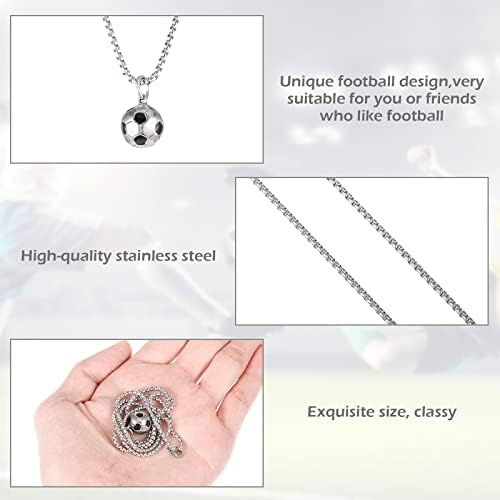 Football Kids Necklace Stainless Steel Soccer Charm For Boys - Chain With Charm Gift