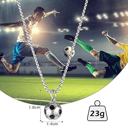 Football Kids Necklace Stainless Steel Soccer Charm For Boys - Chain With Charm Gift