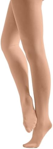 Footed Dance Ballet Tights in 70 Denier High Performance Fabric Full Foot Ballet Tights for Girls & Women in Pink & Tan