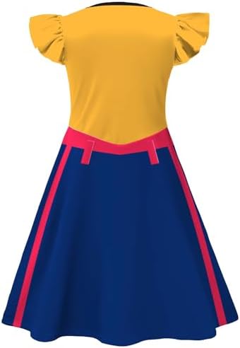 Forlcool Girls Demon Hunters Ruffle Sleeves Dance Wear Princess Dress