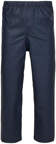 Fort - Kids Waterproof Trousers - Blue - Unisex - Utility - Mid Rise - 7-8 Years - Windproof Durable - Tear Resistant Waterproof - Hiking - Trouser