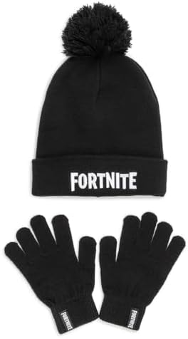 Fortnite Winter Hat and Gloves Set Boys Cold Weather Accessories Beanie and Gloves One Size
