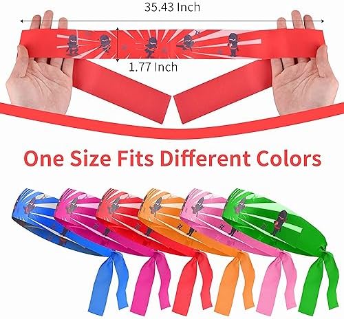 FOSFUKEER Pack Of 24 Ninja Headbands For Party Birthday Decoration