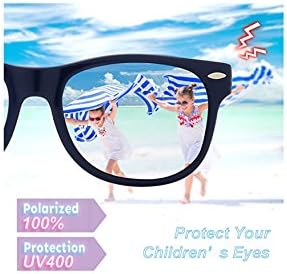 FOURCHEN Kids Polarized Sunglasses TPEE Flexible Frame For Girls Boys Age 3-10