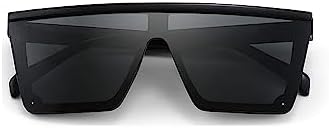 FOURCHEN Square Oversized Sunglasses For Girls Boys Fashion Flat Top Big Frame Shades Sunglasses For Kids