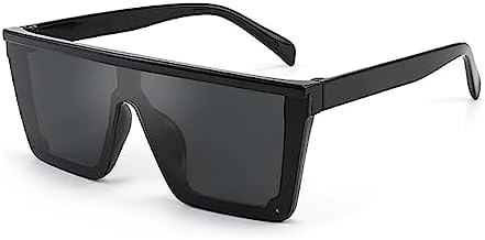 FOURCHEN Square Oversized Sunglasses for girls boys Fashion Flat Top Big Frame Shades Sunglasses for kids