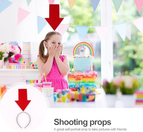 FRCOLOR 6 Pcs Funny Props Funny Hair Arrowhead Hair Band Decor Hoops Band With Arrowhead Accessories Headband With Band Shape Headdress