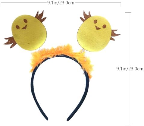 FRCOLOR Pack Of 9 Small Yellow Chicken Headband Makeup Hair Band Cute Accessories Hair Band For Party Costume Party Headband Animal Hair Band Head Shake Gift Animal Head Made