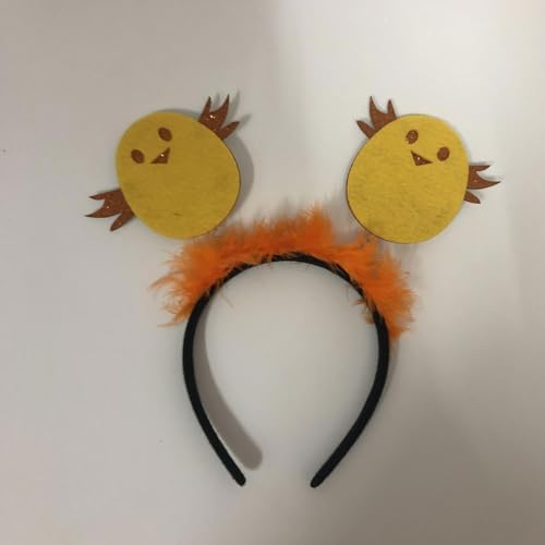 FRCOLOR Pack Of 9 Small Yellow Chicken Headband Makeup Hair Band Cute Accessories Hair Band For Party Costume Party Headband Animal Hair Band Head Shake Gift Animal Head Made