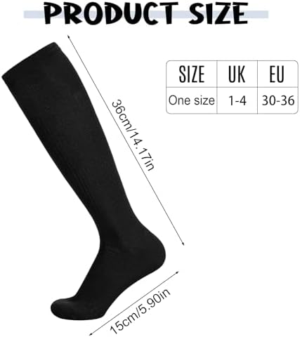 FRIUSATE 3 Pairs Kids Football Socks Black Children Football Socks Youth Soccer Socks Breathable Football Sport Socks For Boys Girls Junior Running Hockey Rugby(30-36)