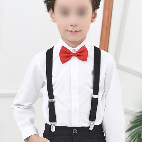 FSSTUD 2 Pcs Kids Adjustable Suspenders Y Design Back Suspenders Baby Elastic Suspenders Child Suspender Braces With Metal Clips