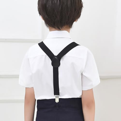 FSSTUD 2 Pcs Kids Adjustable Suspenders Y Design Back Suspenders Baby Elastic Suspenders Child Suspender Braces With Metal Clips
