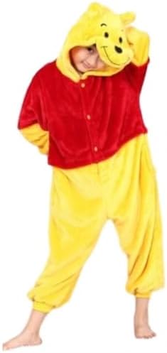 FunnyCos Unisex Kids Hooded Animal Onesie Supersoft Flannel Costume Pajamas Fancy Dress Playsuit Jumpsuit