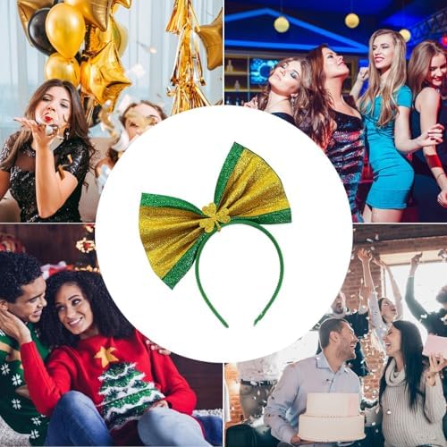 Furtryvl Shamrock Headband - Green Cloverleaf Hairband - Irish Carnival Costume Accessories With Bowler Hat For Women Girls