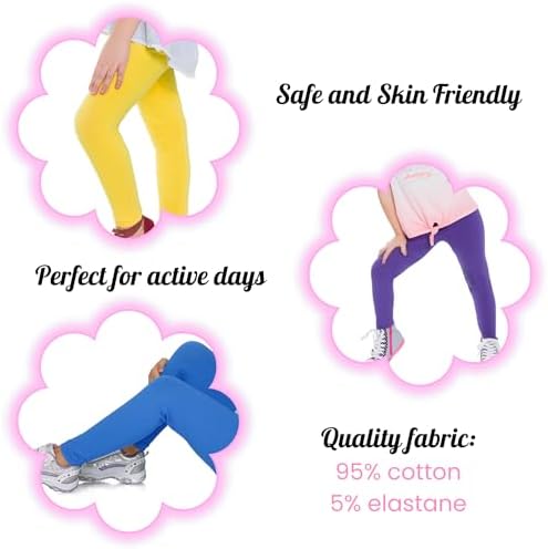 FUTURO FASHION Girls Children Full Length Plain Cotton Leggings Cycling Casual Wear Infant Trousers Leggings Solid Tights Pants For Kids