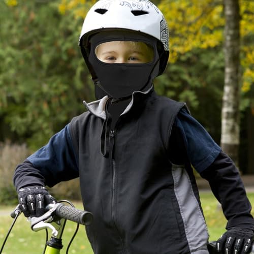 FveVqe 2 Pcs Thin Pink Balaclava Kids Windproof Ski Mask For Children Warmer Neck Kids Balaclava Helmet Hat For Cycling(Black And Pink)
