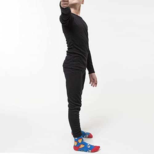 GA COMMUNICATIONS KIDS THERMAL WINTER WARM UNDERWEAR FULL SET LONG JOHN BOTTOM AND LONG SLEEVE TOP