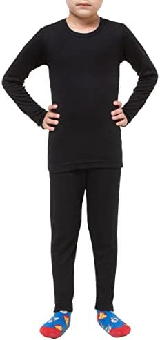 GA COMMUNICATIONS KIDS THERMAL WINTER WARM UNDERWEAR FULL SET LONG JOHN BOTTOM AND LONG SLEEVE TOP