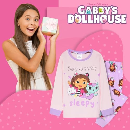 Gabby’s Dollhouse Girls Pyjamas Set 2 Piece Nightwear Sets Long Girls PJs Soft Loungewear