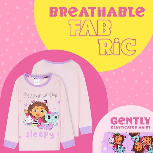 Gabby’s Dollhouse Girls Pyjamas Set 2 Piece Nightwear Sets Long Girls PJs Soft Loungewear
