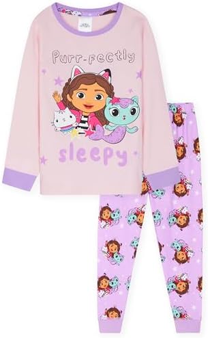 Gabby’s Dollhouse Girls Pyjamas Set 2 Piece Nightwear Sets Long Girls PJs Soft Loungewear