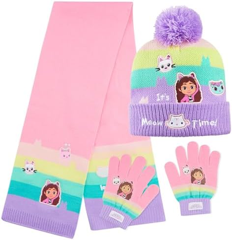 Gabby's Dollhouse Girls Winter Accessories Set for School or Travel Girls Gifts