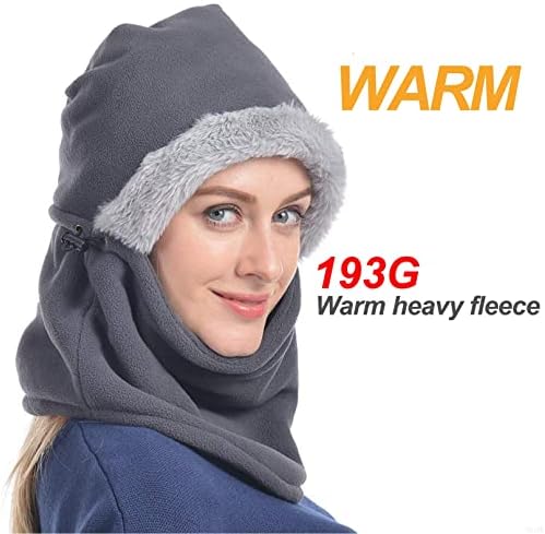 GADIEMKENSD Winter Balaclava Fleece Hood Thermal Ski Mask Cold Weather Face Cover Hats Woman