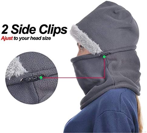 GADIEMKENSD Winter Balaclava Fleece Hood Thermal Ski Mask Cold Weather Face Cover Hats Woman