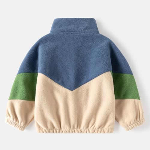 Gajaous Toddler Kids Polar Fleece Jacket Baby Boys Full-Zip Long Sleeve Warm Coats Outwear For Fall Spring Winter